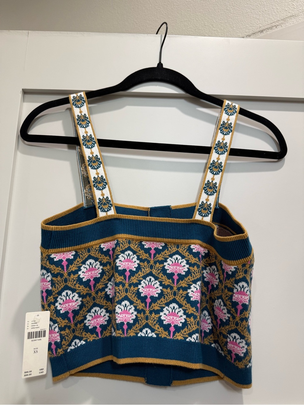 Anthropologie Patterned Knit Crop Tank - Picture 2 of 3